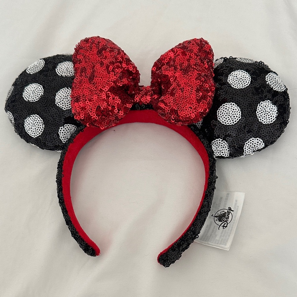 Disney Black and Red Sequin Minnie Ear Headband